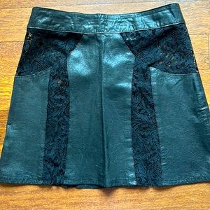 Leather skirt Nanette Lepore
